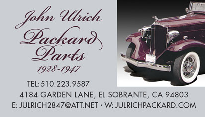 Packard Parts business card